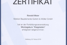 Ehret Klappladenschulung "Montage" 2019 - Hr. Meier