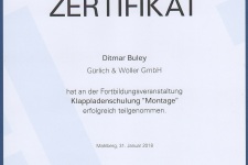 Ehret Klappladenschulung "Montage" 2018 - Hr. Buley